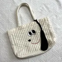 トートバッグ キルトバッグ キルティングバッグ　犬　韓国