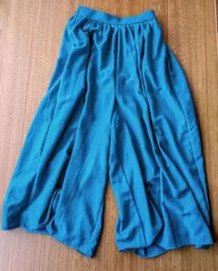 青色 ガウチョパンツ Sサイズ