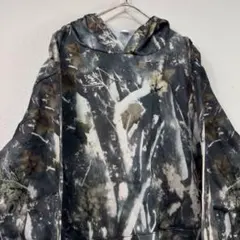 パーカー フード付きトレーナー 総柄