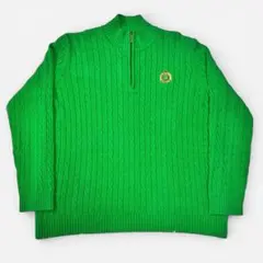 《美品Mオーストラリア製人気》ローレンラルフローレンケーブルニットグリーンのサムネイル