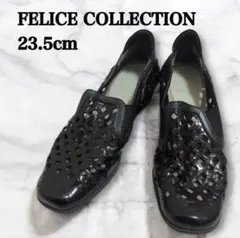 FELICE COLLECTION スリッポン ブラック エナメル 23.5cm