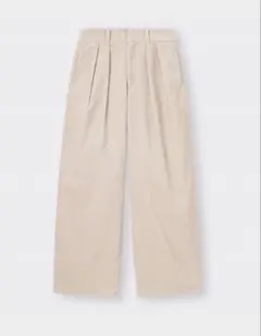 GU コーデュロイワイドパンツ M