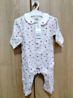 petit main ハート柄カバーオール　80cm