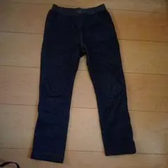 ダークブルー ジーンズ風ボトムス