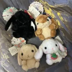 新品　ぽてうさろっぴー ぬいぐるみ マスコット 4種セットのサムネイル