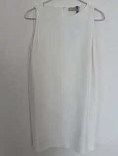 【デプレ】美品 ワンピース ホワイト　36 M 綿100 上品