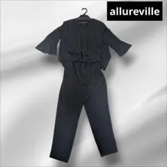 【美品】allureville ブラック オールインワン フレアスリーブ 2号のサムネイル