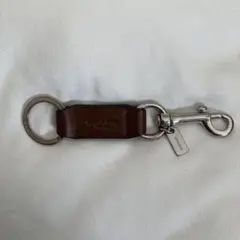 COACH ブラウン レザー キーホルダー
