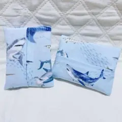 海の生き物柄ミニポケットティッシュカバー2枚組【送料無料】商品番号41