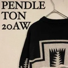 【美品】PENDLETON 20AW 別注 ネイティブ柄 ニットプルオーバー 黒