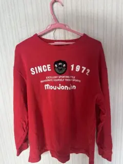 赤色 プリント トレーナー