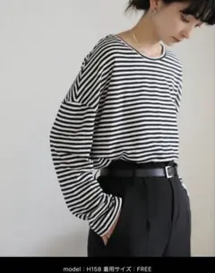 セレクトモカ　シンプルボーダーロングTシャツのサムネイル