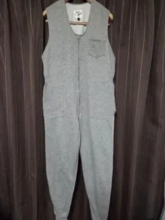 【美品】WORLD　ISLANDグレー サロペット Lサイズ