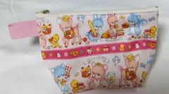 残1★特価★追加なし【ハンドメイド】ふわふわファスナーポーチ/フレンズ