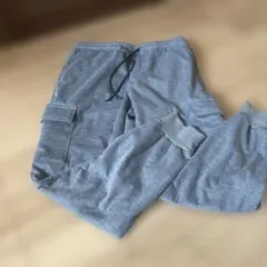 グレー ジョガーパンツ 裏フリース素材　メンズM