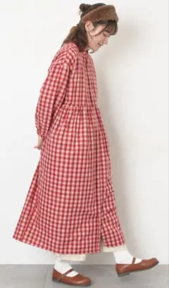 最終値下　sm2 サマンサモスモス　【保温加工】バンドカラーワンピース　М 新品