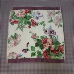 LAURA ASHLEY フラワー柄 タオルハンカチ 未使用