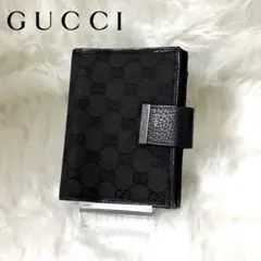 【美品】 GUCCI レザー×キャンバス システム手帳 カバー ケース GG柄