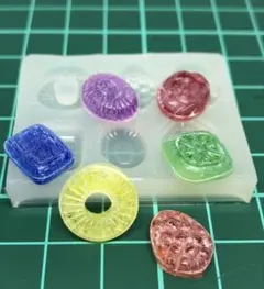 【ミニドロップ６種】シリコンモールド　チャーム　デコパーツ　レジンアクセサリー