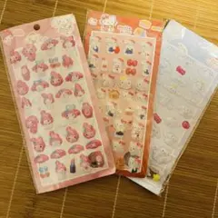 ボンボンドロップシール　キャラクター　3枚セット