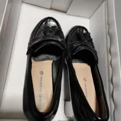 MAJESTIC LEGEND ブラックローファー 中ヒール