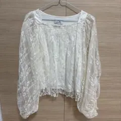 dazzlin 長袖 レース トップス ホワイトのサムネイル