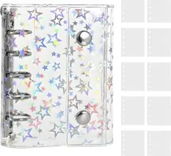 シール帳　ホログラム星柄 A7バインダー 10枚リフィル付き