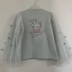 メゾピアノ　トレーナー　140 ユニコーン　レース　リボン　スノードーム