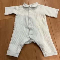 ホワイト キルティングロンパース 半袖