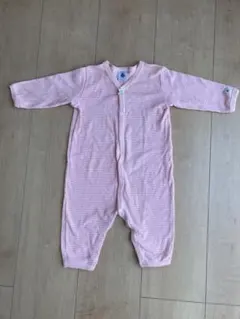 Petit Bateau ミラレ足なしロンパース　ピンク 6m