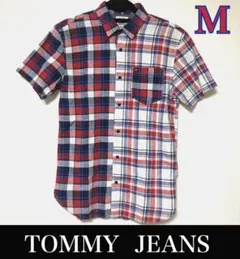 TOMMY JEANS アシンメトリー シャツ Mサイズ（トミー ヒルフィガー)
