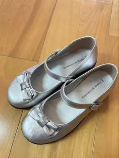 bebe 19cm シルバー フォーマルシューズ