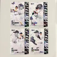 千葉ロッテマリーンズ　売り子 限定　トレカ　カード　4枚　山本　横山　藤岡　鈴木