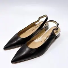 《美品》ファビオルスコーニ レザーパンプス バックストラップ パイソン柄 40