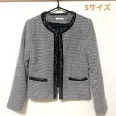 ハニーズ　ノーカラージャケット ツイードジャケット　Sサイズ　卒園式　卒業式