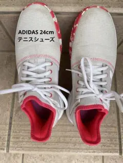 GAME COURT テニスシューズ(女性用) ホワイト/ピンクADIDAS