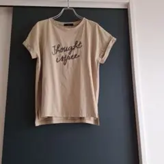 Bou Jeloud ロゴ刺繍 半袖Tシャツ ベージュ