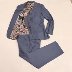 美品 ポールスミス ロロピアーナ スーツ セットアップ ストライプ 光沢 高級 Paul Smith ポールスミス ロロピアーナ生地 ストライプ 3Pスーツ