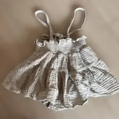 MONBÉBÉ ベージュ フリル ワンピース　Mサイズ