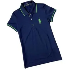 【美品】ポロゴルフラルフローレン　半袖　ポロシャツ　ロゴ刺繍　ゴルフウェア　XS