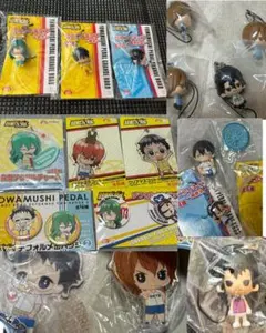 弱虫ペダル　クリアマスコット　デフォルメ缶バッジ　キーホルダー　19点まとめ売り