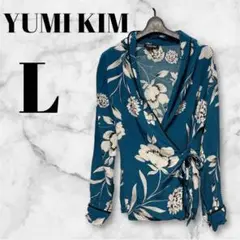 【L】YUMI KIM ティール 花柄 ラップシャツ レディース　トップス