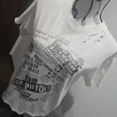 アメリ★今期★新品同様★Sex Pistols Tシャツ ダメージ加工 ホワイトのサムネイル