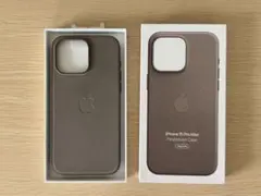 純正 iPhone 15 Pro Max ファインウーブンケース　トープ