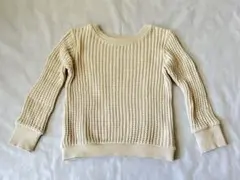 美品！quoti use fith ☆ ワッフル　トレーナー　アイボリー　110