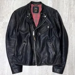 Schott セミダブル ライダースジャケット カウレザー エイジング加工 XL