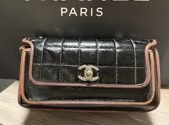 CHANEL チョコバー チェーンショルダーバッグ エナメルのサムネイル