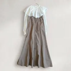 【定価2.5万】トーナル ドッキングワンピース マーメイド フリルカラー 襟