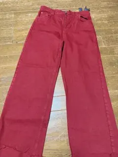 デニムパンツ 赤色 ZARAのサムネイル