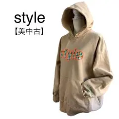 美品★スタイル　フードパーカー　L　ユニセックス　カジュアル　ベージュ